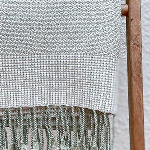 Bring comfort and style to your home with this modern and minimalist throw blanket.   This throw is lightweight and perfect to cozy up with or drape over any sofa back, armchair, or foot of the bed all year long. 