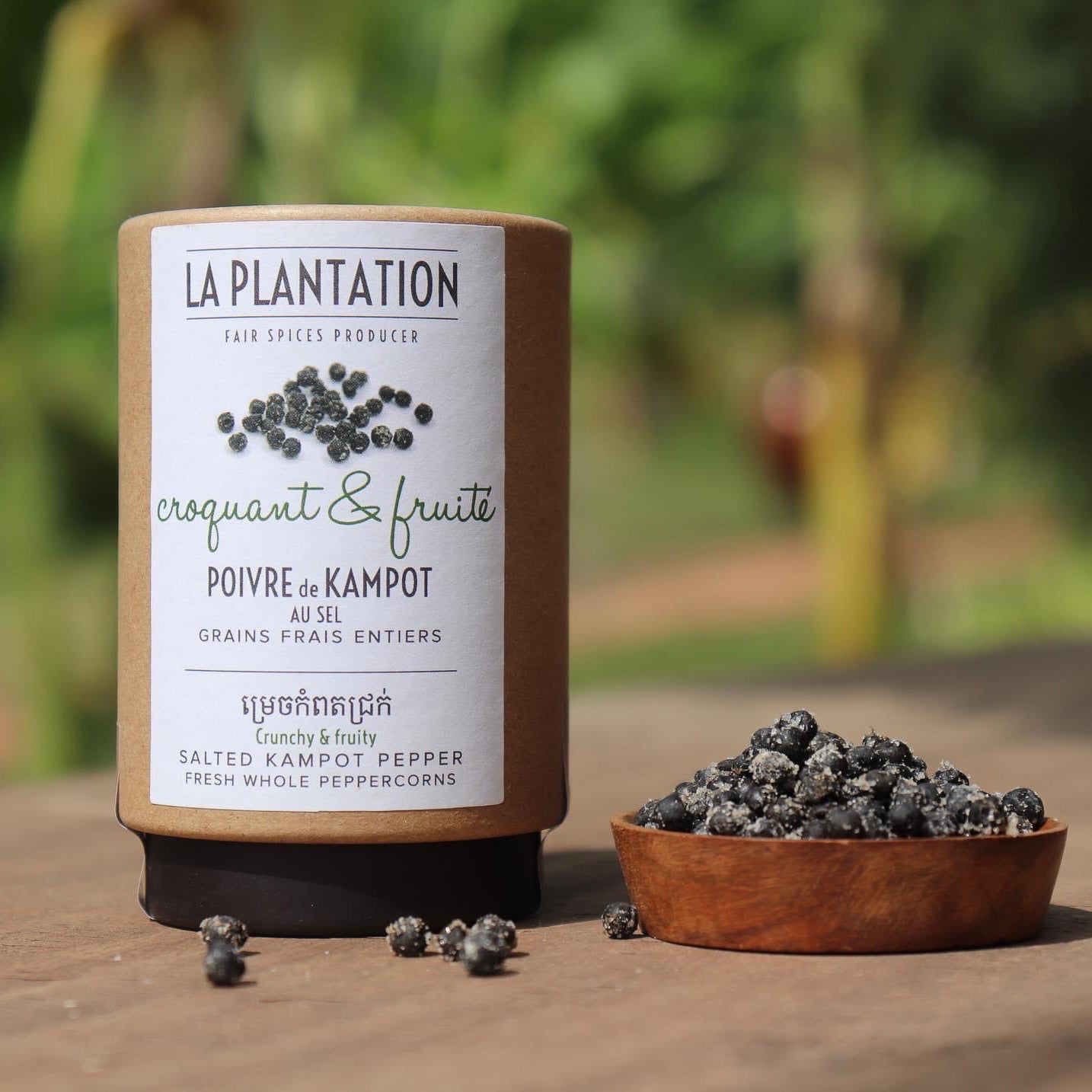 Hooked from the first bite, fresh Kampot salted pepper is your best pepper for your home cooking. Fabulous served with cheese, oysters in pepper sauces and straight up. Serve on a charcuterie board like you would olives or capers.