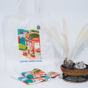 CamThrive Artwork Linen Tote Bag